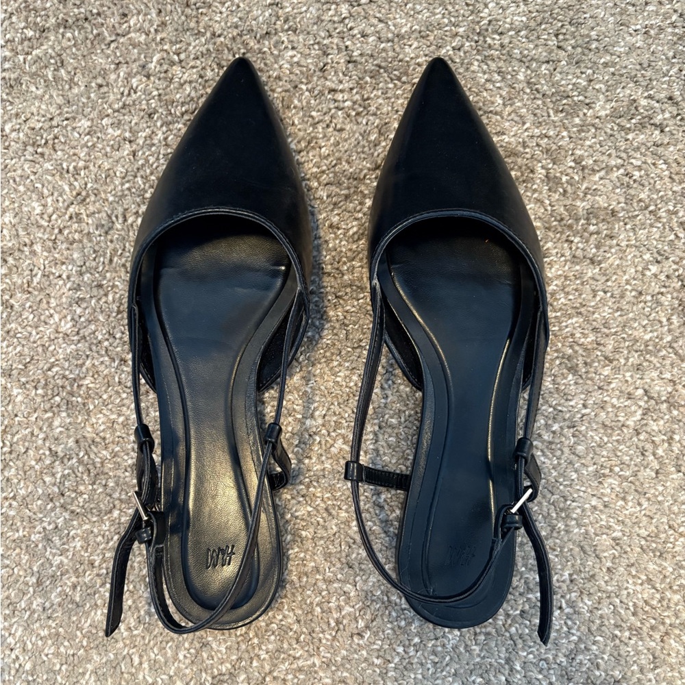 H&M Black Slingback Flats